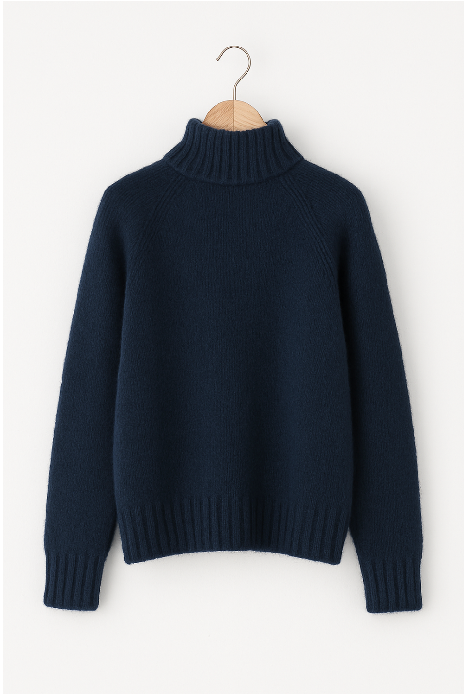 Sweater med høj hals - strikkeopskrift digital download