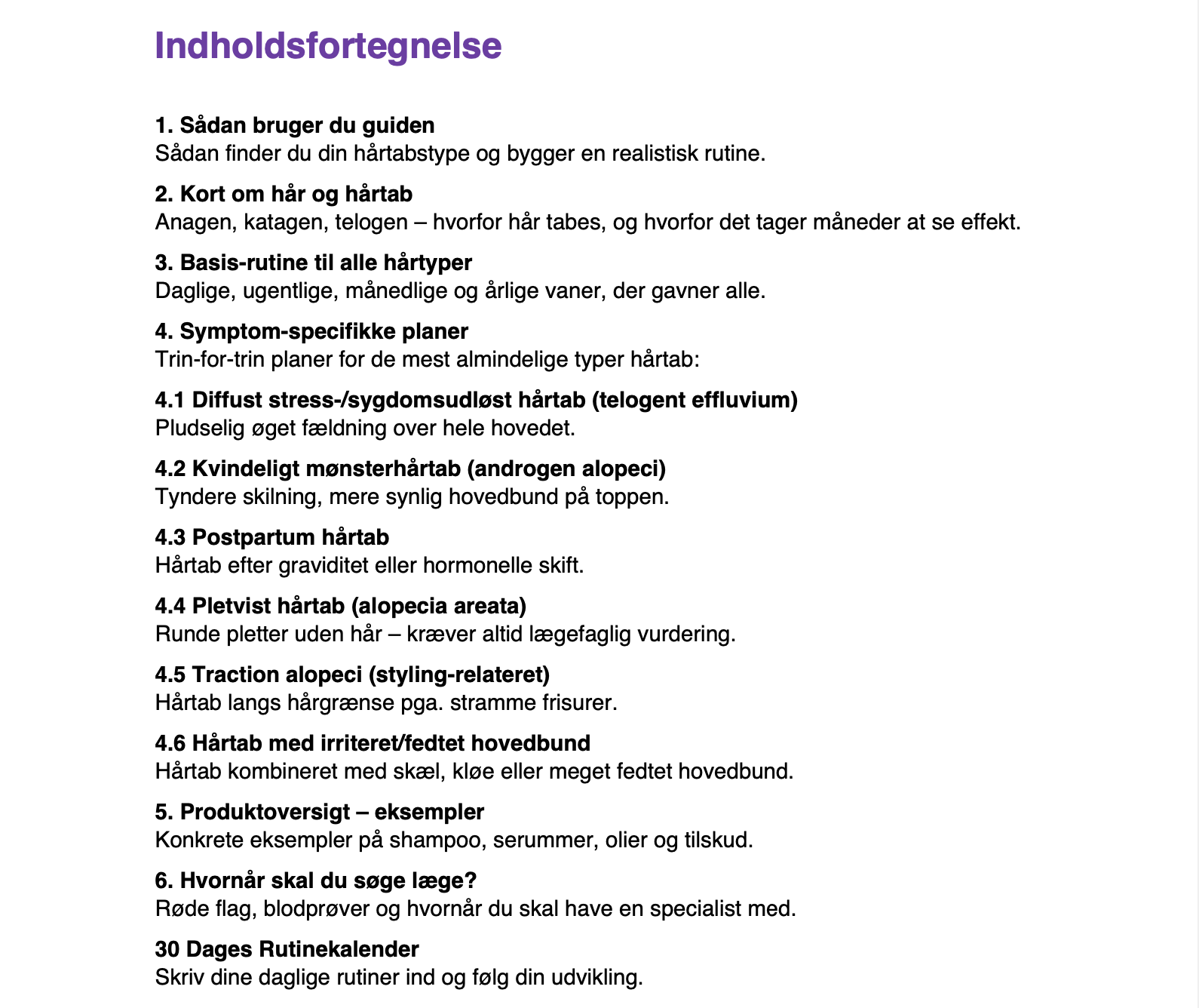 Den Ultimative Hårtabsguide til Kvinder - digital download